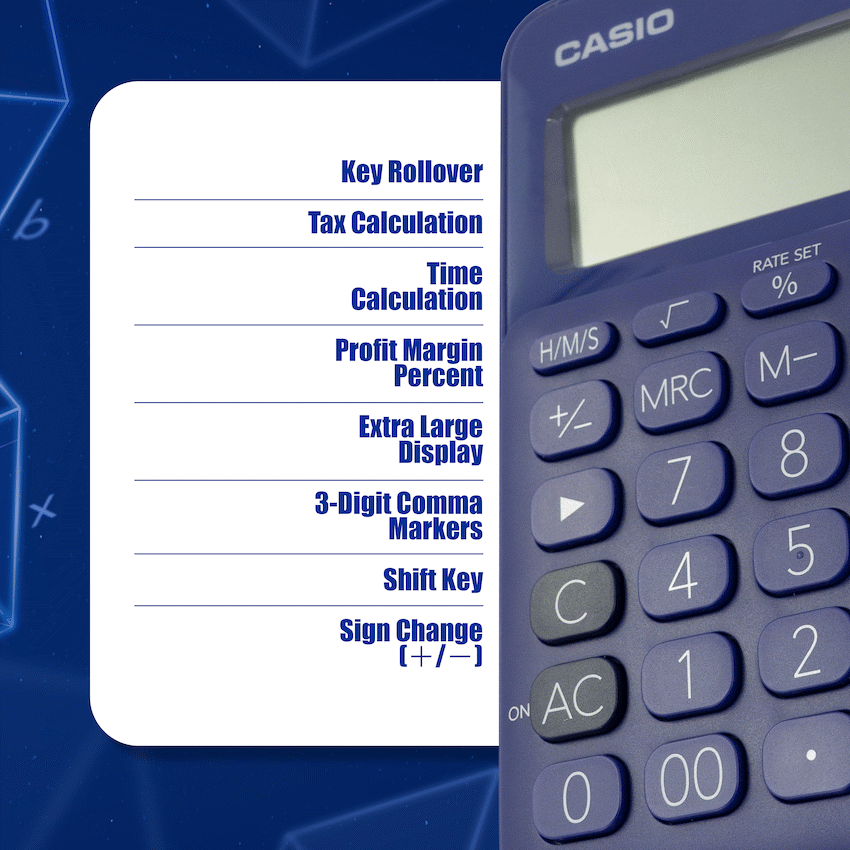 Casio MS-20UC - Desktop Calculator 12-Digit - Purple - Image 9