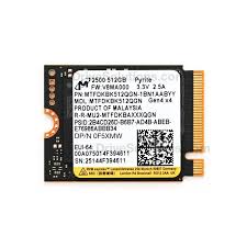 512GB Micron 2500 |  M.2-2230 |  NVMe |  PCIe Gen 4X4 |  (Read Speed: 6 | 600 MB/s |  Write Speed: 3 | 650 MB/s) Internal SSD
