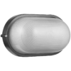 Ellies Illume Series - AC Oval Bulkhead - Aluminium + Glass - E27 Base - BK