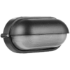 Ellies Arc Series - AC Oval LED Bulkhead - Aluminium + Glass - E27 Base -BK