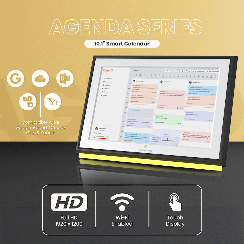 Volkano Agenda Series Smart Calendar and Digital Photo Frame 10" - Black - Image 4