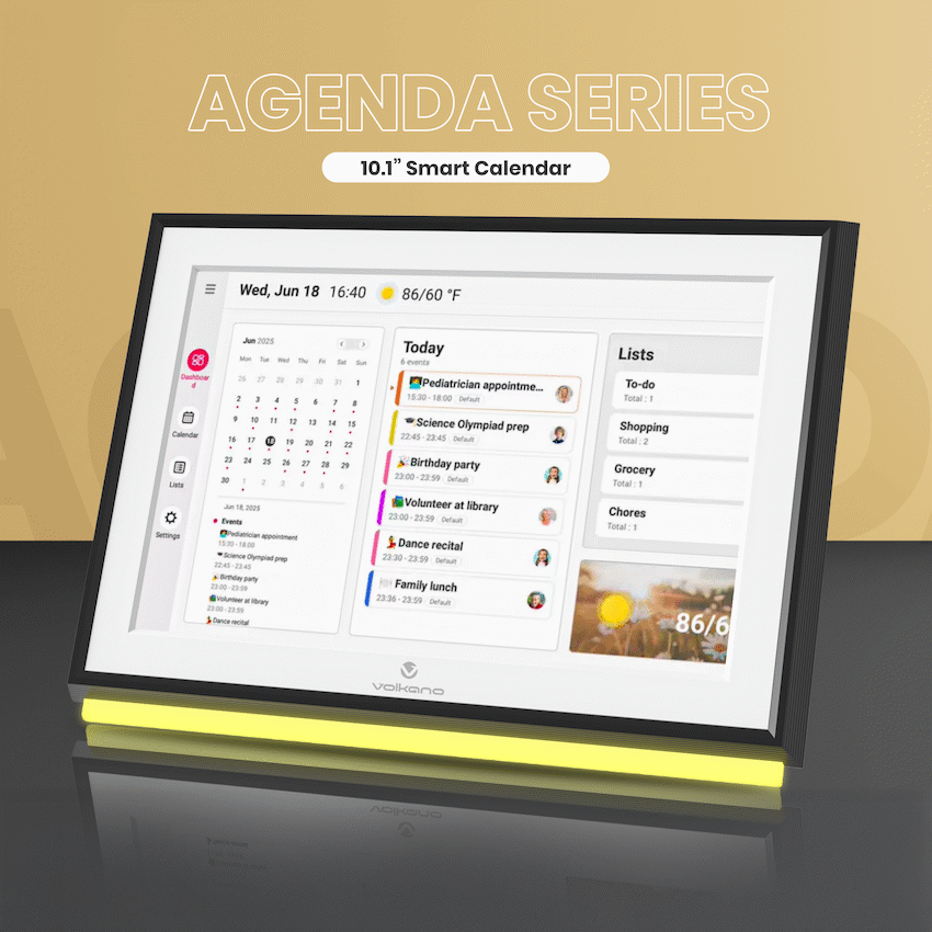 Volkano Agenda Series Smart Calendar and Digital Photo Frame 10" - Black - Image 6