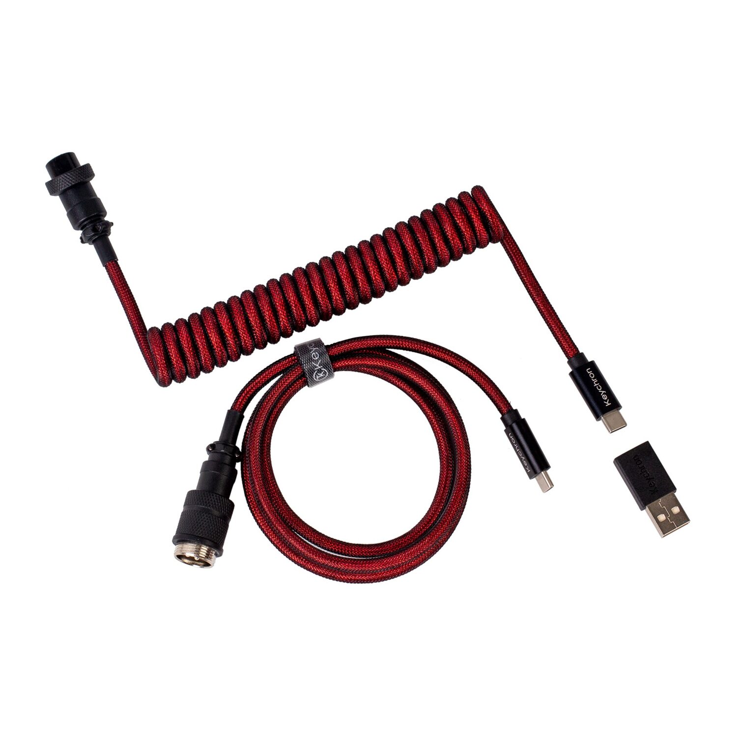 Keychron Coiled Aviator Cable - Red
