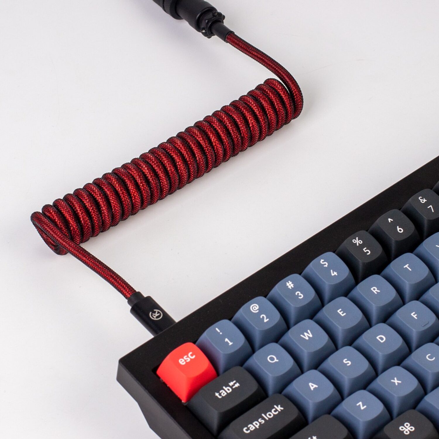 Keychron Coiled Aviator Cable - Red - Image 4
