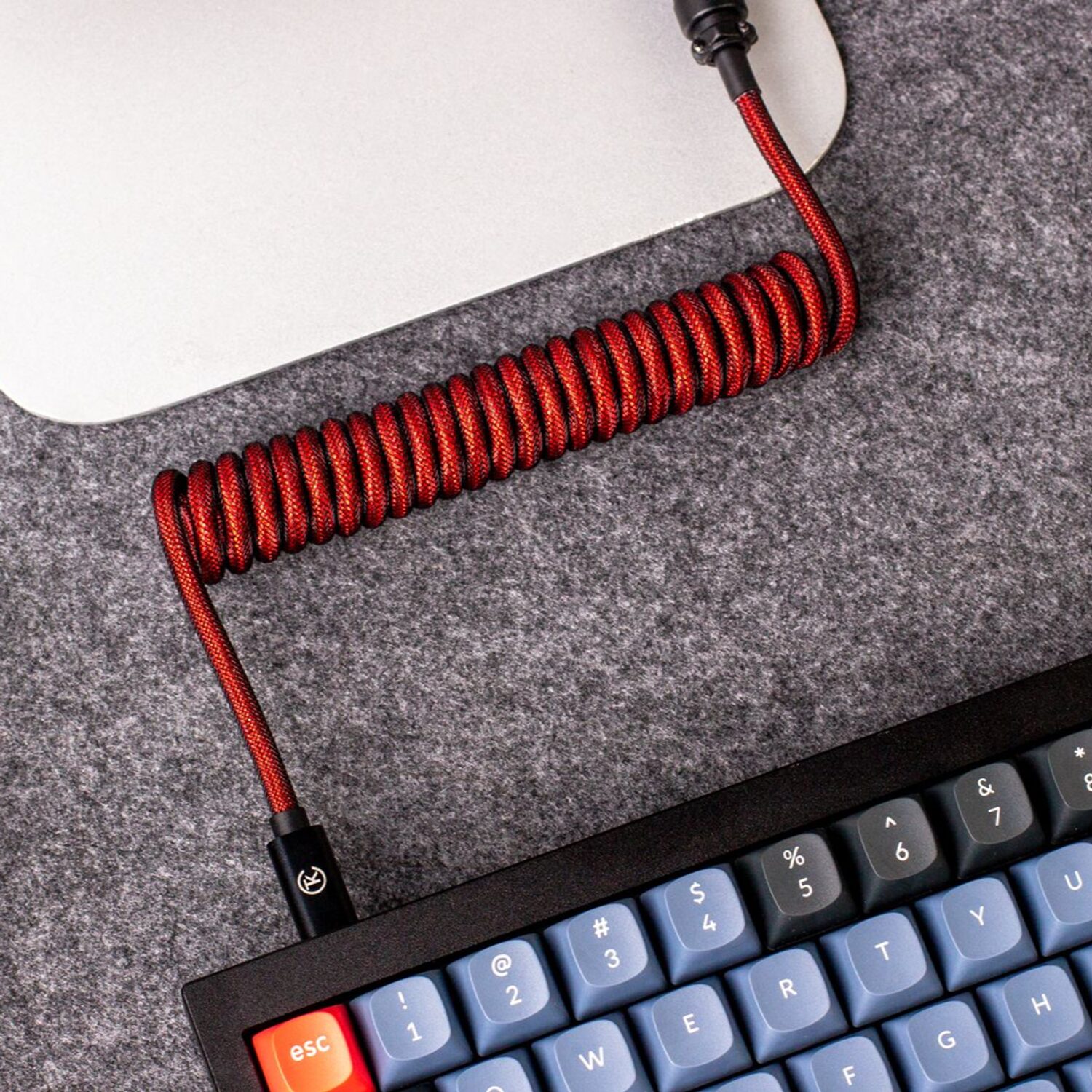 Keychron Coiled Aviator Cable - Red - Image 5