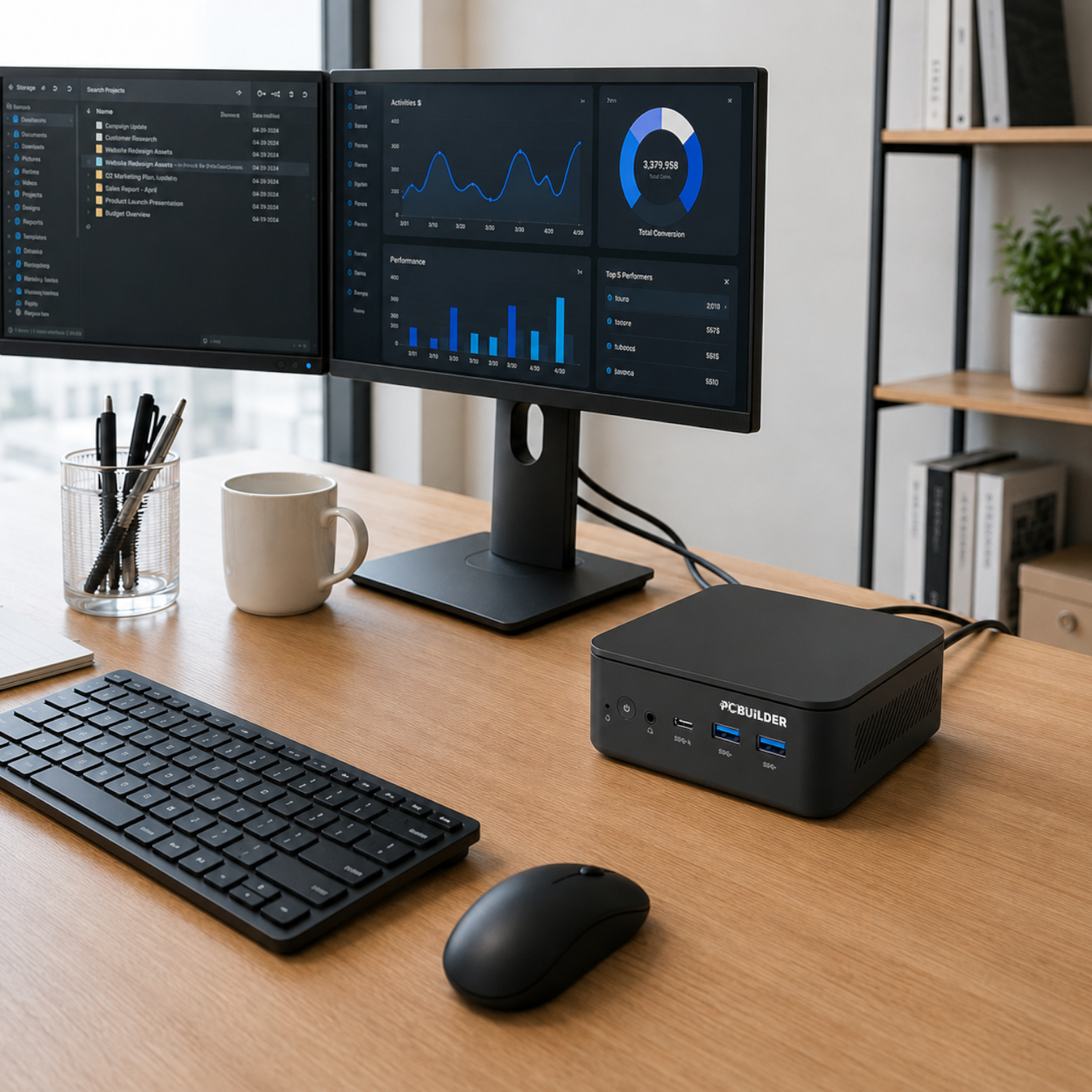 PCBuilder CUBE Intel Core 3-100U 12GB DDR5 512GB Windows 11 Home Mini PC - Image 6