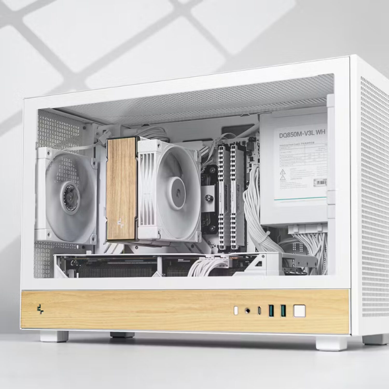 DeepCool CH260 Wood mATX Gaming Chassis White - Image 11