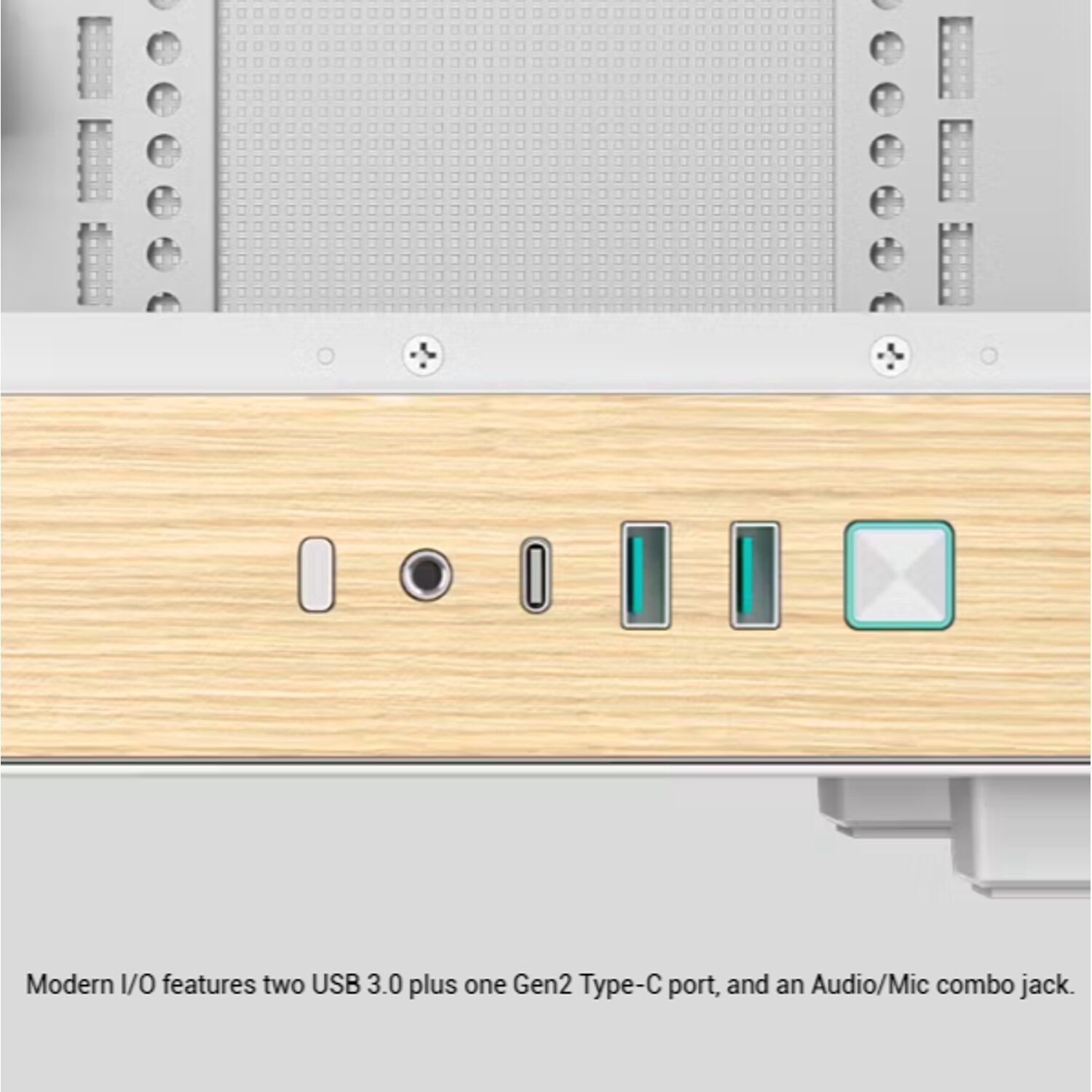 DeepCool CH260 Wood mATX Gaming Chassis White - Image 12