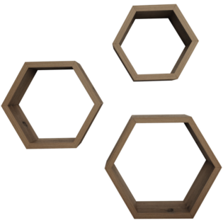 Everfurn Poppy Floating Wall Shelves - Set of 3