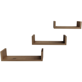 Everfurn Sabrina Floating Wall Shelves - Set of 3