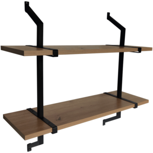 Everfurn Retro 2 Tier Wall Shelf