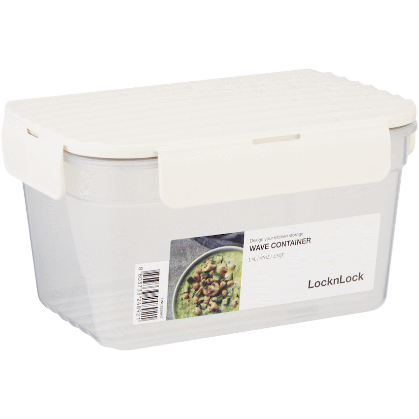 LocknLock Wave Container 1.4lt white ( Order in Qty of 8) - Image 2