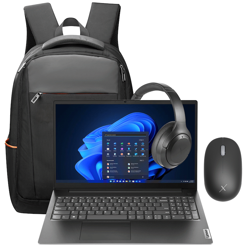 Lenovo Laptop 82YU015DSA - V15 AMD Ryzen 5 16/512 Bag+Mouse+Headphone - Image 2