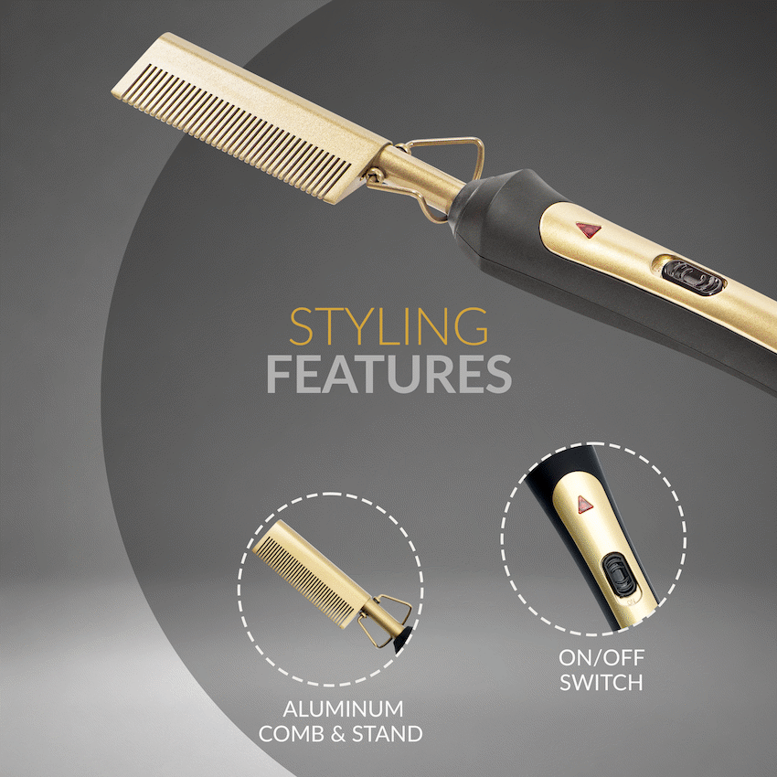 Elektra Ebony Hot Comb - Image 3