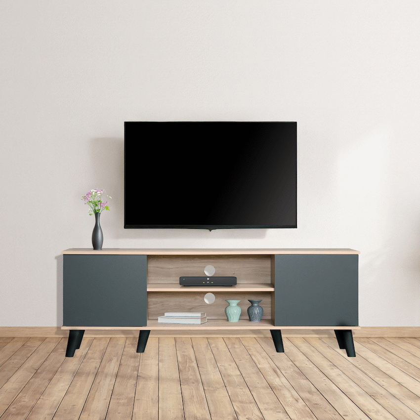 Everfurn Laurel TV Stand 1600w, Two Cupboards - Image 3