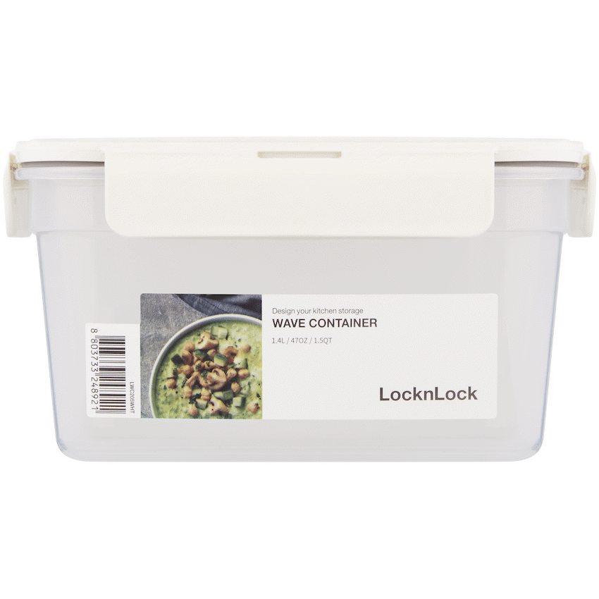 LocknLock Wave Container 1.4lt white ( Order in Qty of 8) - Image 3
