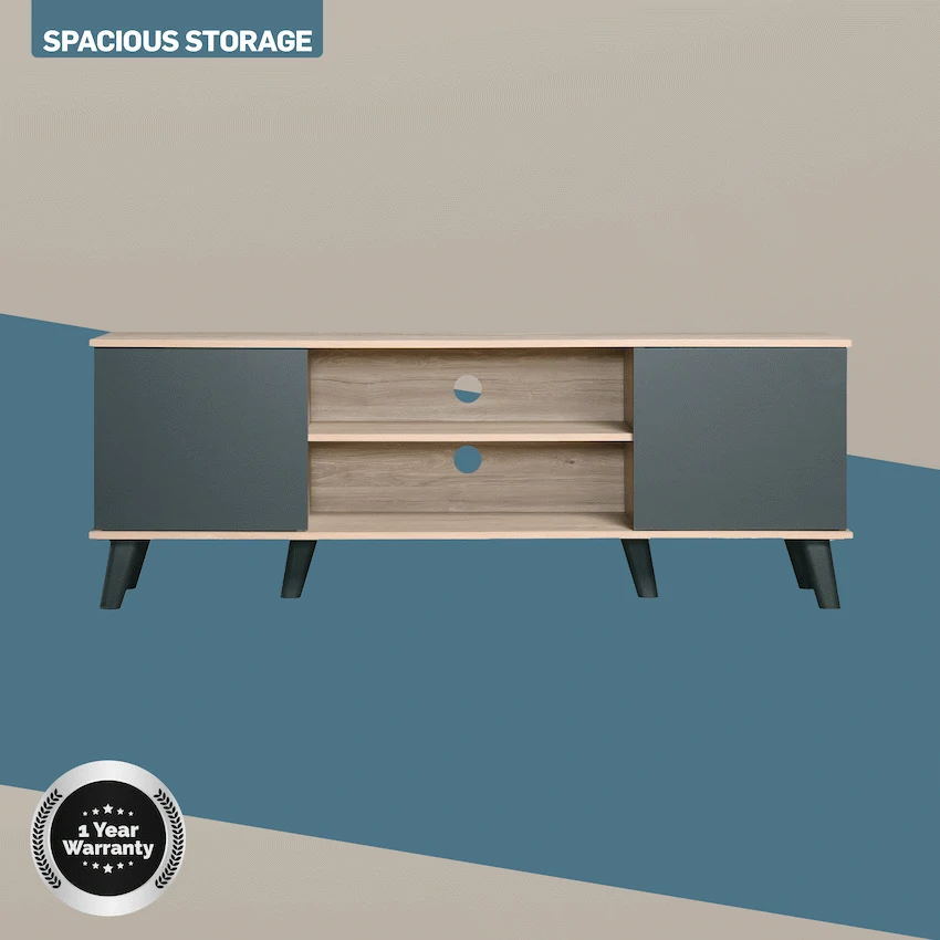 Everfurn Laurel TV Stand 1600w, Two Cupboards - Image 8