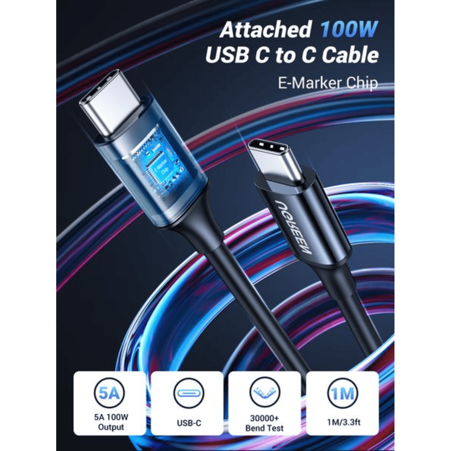 UGREEN 130W USB-C 3-port Car Charger - Image 8