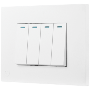 Ellies 4 Lever 2 Way Switch 2x4 (60mmx100mm) -WT