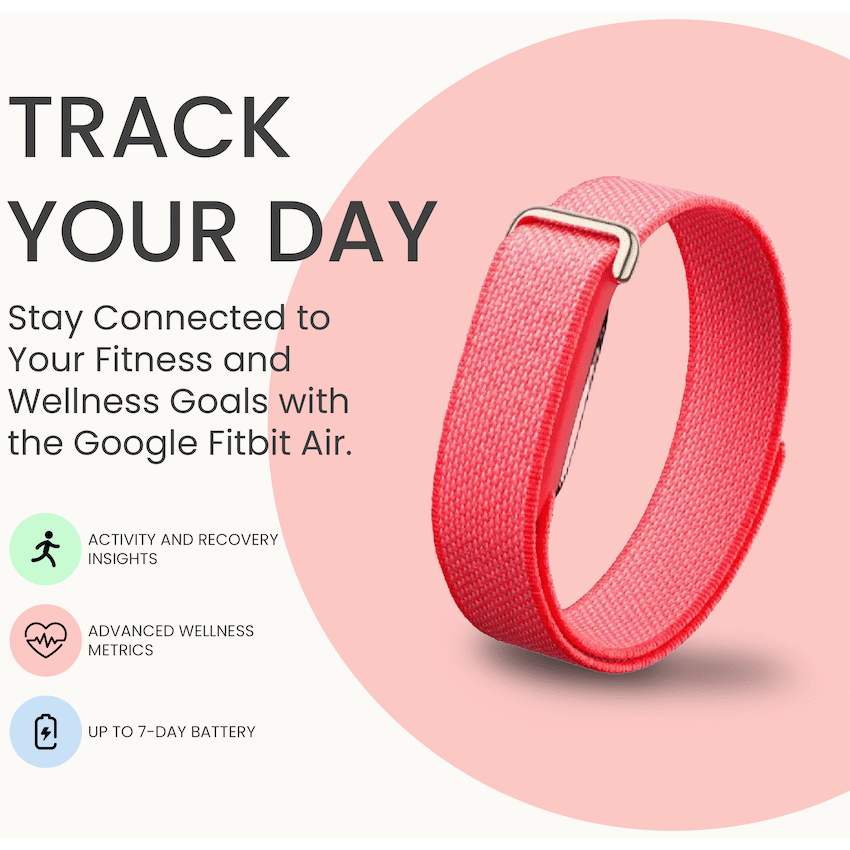 Google Fitbit Air Fitness Activity Tracker Band - Berry - Image 2