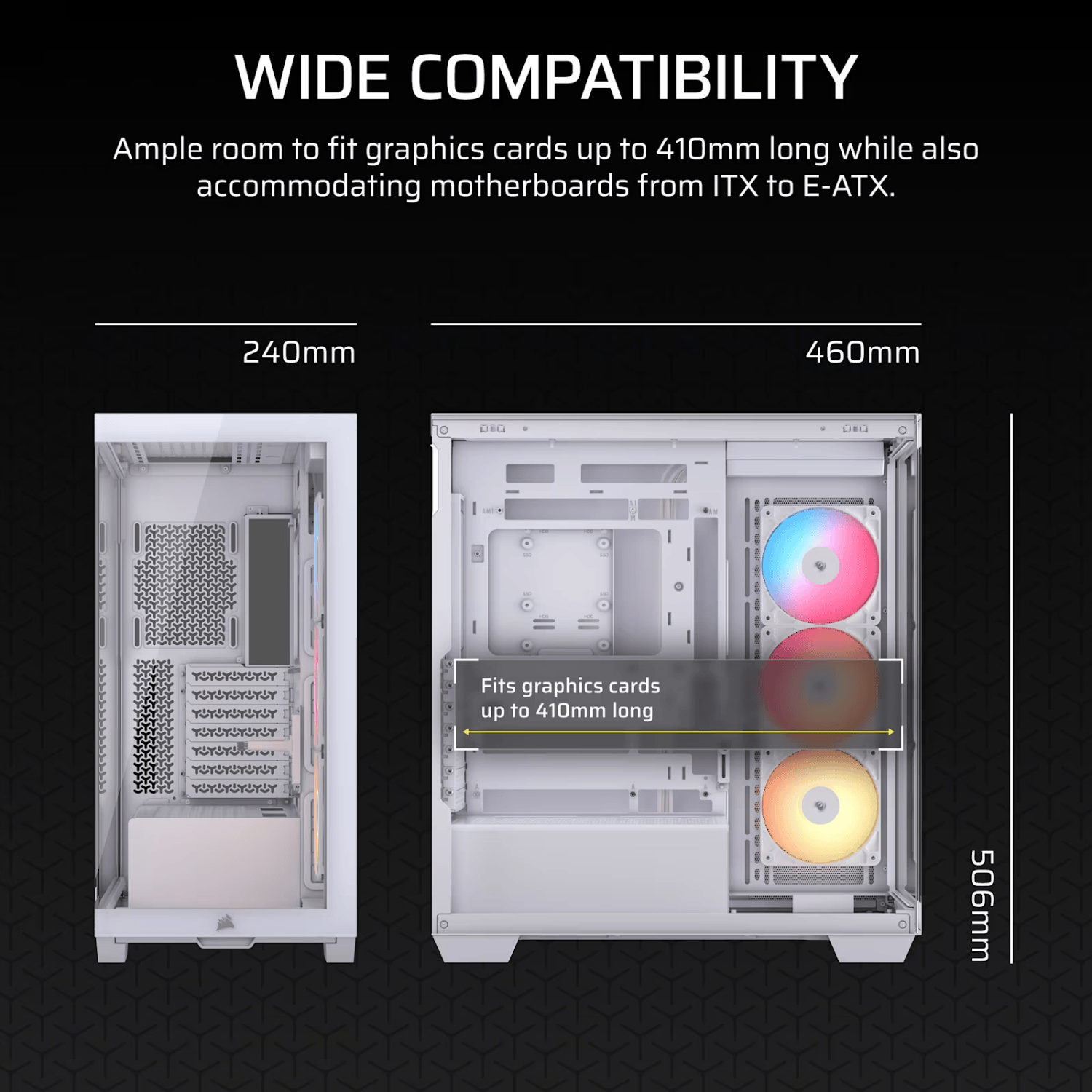 Corsair 3500X RS-R ARGB Mid-Tower PC Case – White - Image 5