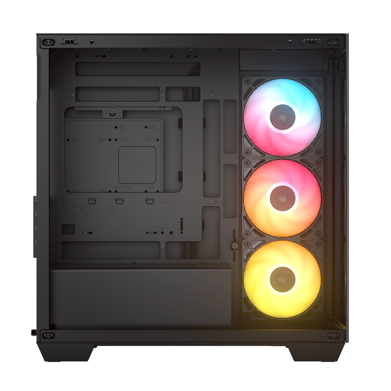 Corsair 2800X RS-R ARGB Micro-ATX PC Case - Black - Image 3