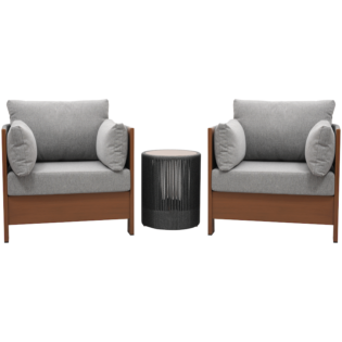 Everfurn Milo Patio 3-Piece Outdoor Patio Set