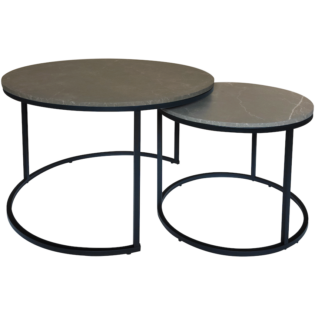 Everfurn Nile Nesting Coffee Table - Marble Grey