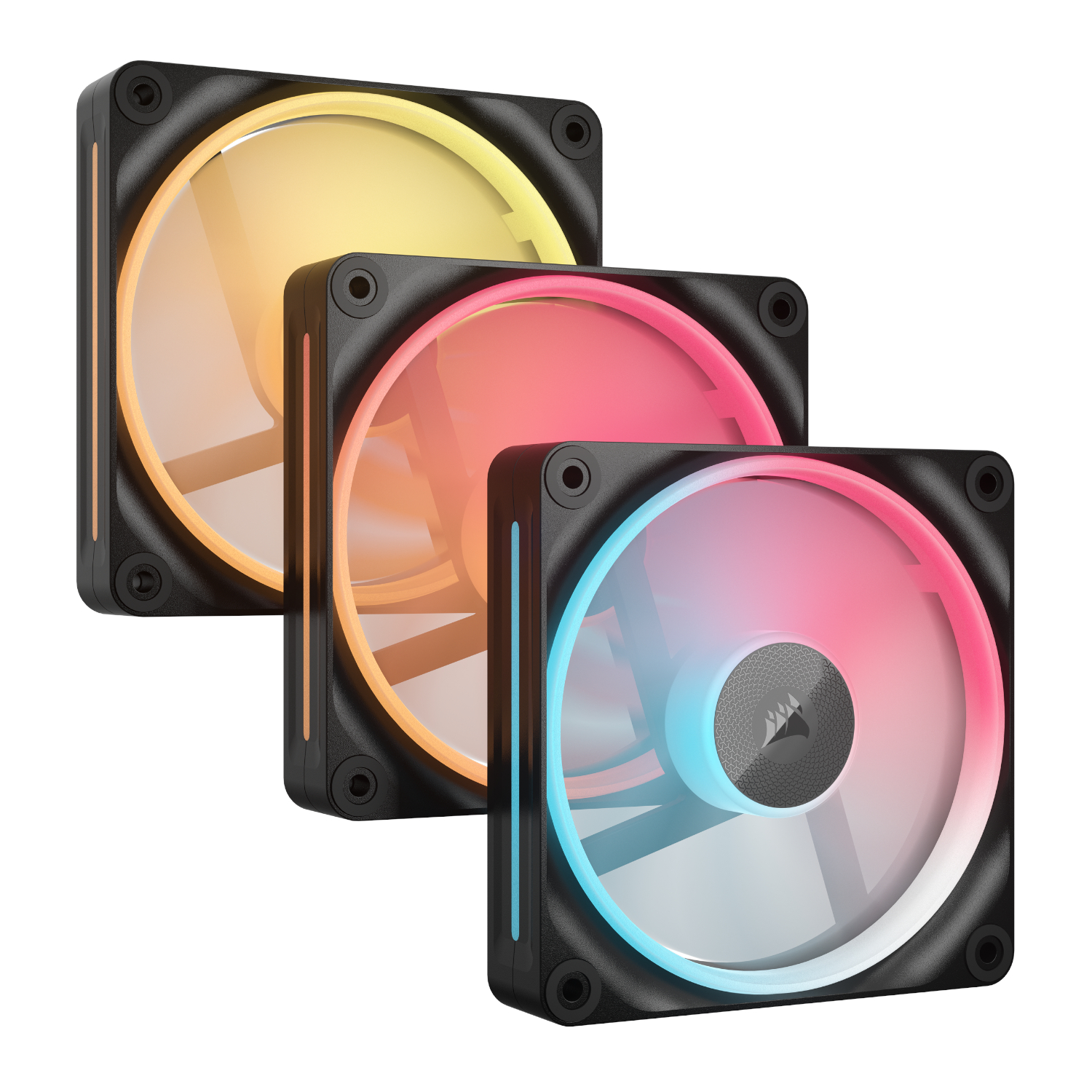Corsair iCUE LINK LX120-R RGB 120mm PWM Reverse Fans Starter Kit 3-Pack - Image 3